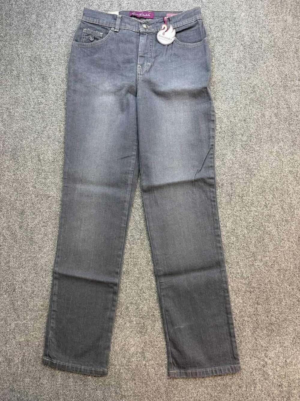 Gloria Vanderbilt Amanda Women’s Size 4 Gray Straight Leg Jeans New With Tags
